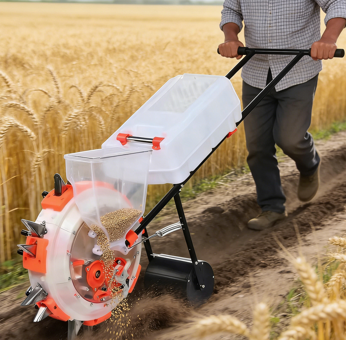 Hand Push Manual Seeder - Manu - Seed Planter ulasan dan harga