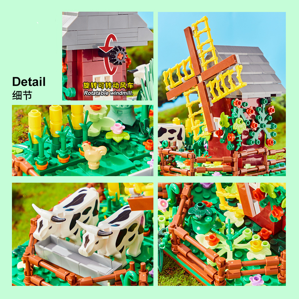 Happy Ranch MOC Building Block - Agriculture Farming Vehicles ulasan dan harga
