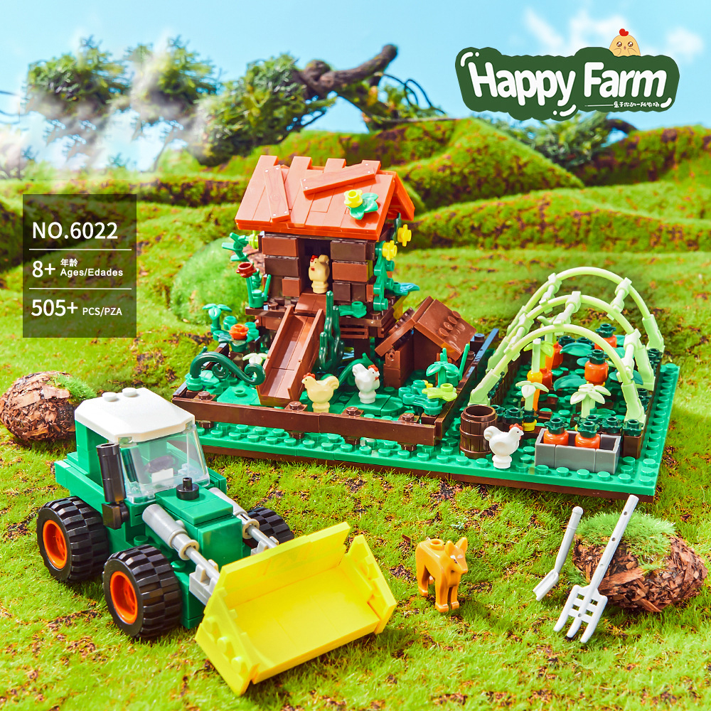 Happy Ranch MOC Building Block - Agriculture Farming Vehicles ulasan dan harga