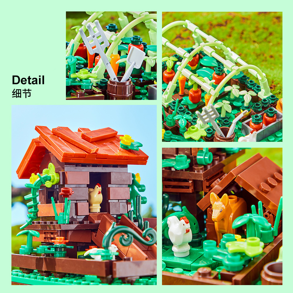 Happy Ranch MOC Building Block - Agriculture Farming Vehicles ulasan dan harga